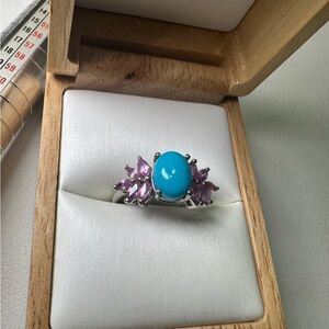 Sleeping beauty sterling ring